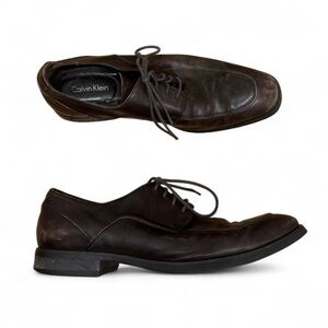 Calvin Klein - Men's Dark Brown Leather Oxfords